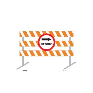 Señal vial metálica de desvío