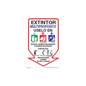 Extintor multi pvc