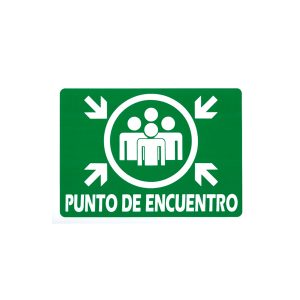 Señal de punto de encuentro en PVC