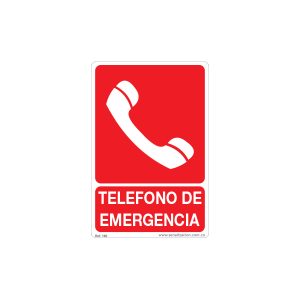 Telefono emergencia pvc