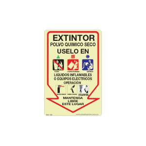 EXTINTOR POLVO QUÍMICO SECO  FOTOLUMINISCENTE