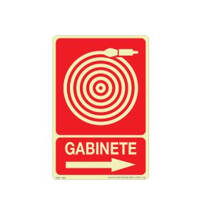 GABINETE CONTRA INCENDIO FLECHA DERECHA FOTOLUMINISCENTE