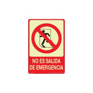 NO ES SALIDA DE EMERGENCIA  FOTOLUMINISCENTE