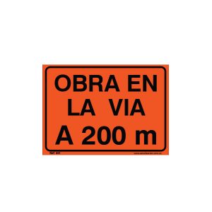 OBRA EN LA VIA A 200 METROS