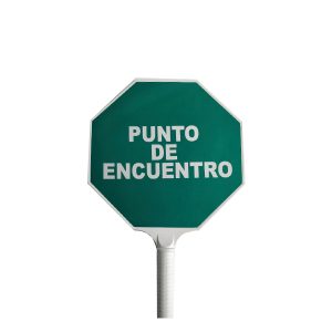 PUNTO DE ENCUENTRO REFLECTIVO CON PEDESTAL