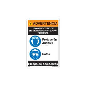 USE PROTECCIÓN AUDITIVA Y GAFAS