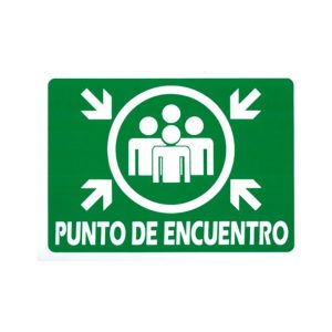 Señal de punto de encuentro en PVC