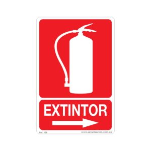 Extinto flecha derecha pvc