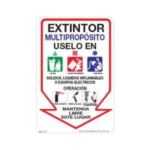 Extintor multi pvc