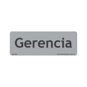 Señal informativa de gerencia