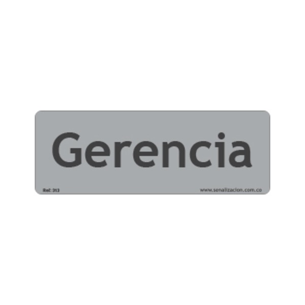Señal informativa de gerencia