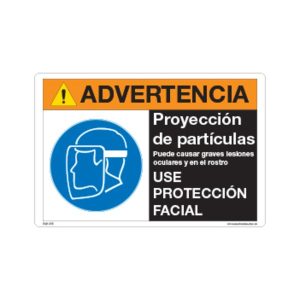 Uso de proteccion facial