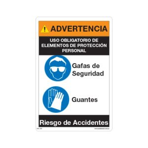 Use gafas y guantes