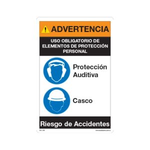 Use protección auditiva y casco