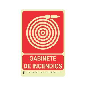 GABINETE CONTRA INCENDIO FLECHA IZQUIERDA FOTOLUMINISCENTE - señalización Bogotá