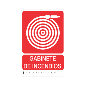 GABINETE CONTRA INCENDIO FLECHA IZQUIERDA POLIESTIRENO - señalización Bogotá