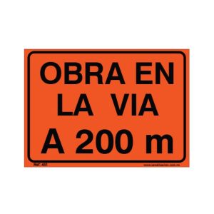 Obra en la via 200