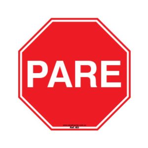 Señal vial de Pare