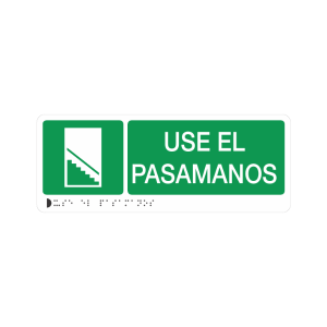 USE EL PASAMANOS POLIESTIRENO + BRAILLE - señalización Bogotá