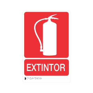 EXTINTOR POLIESTIRENO + BRAILLE - señalización Bogotá