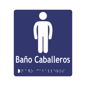 BAÑO CABALLEROS + BRAILLE - señalización Bogotá