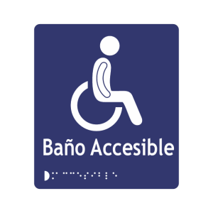 BAÑO ACCESIBLE + BRAILLE - señalización Bogotá