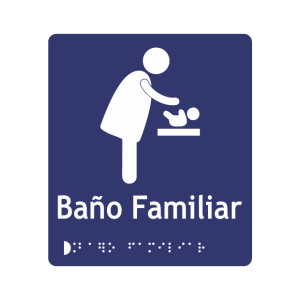 BAÑO FAMILIAR + BRAILLE - señalización Bogotá