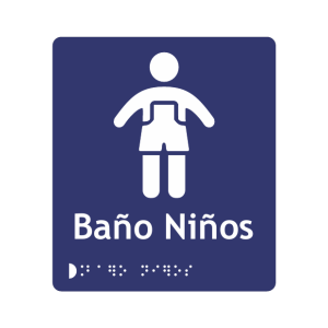 BAÑO NIÑOS + BRAILLE - señalización Bogotá